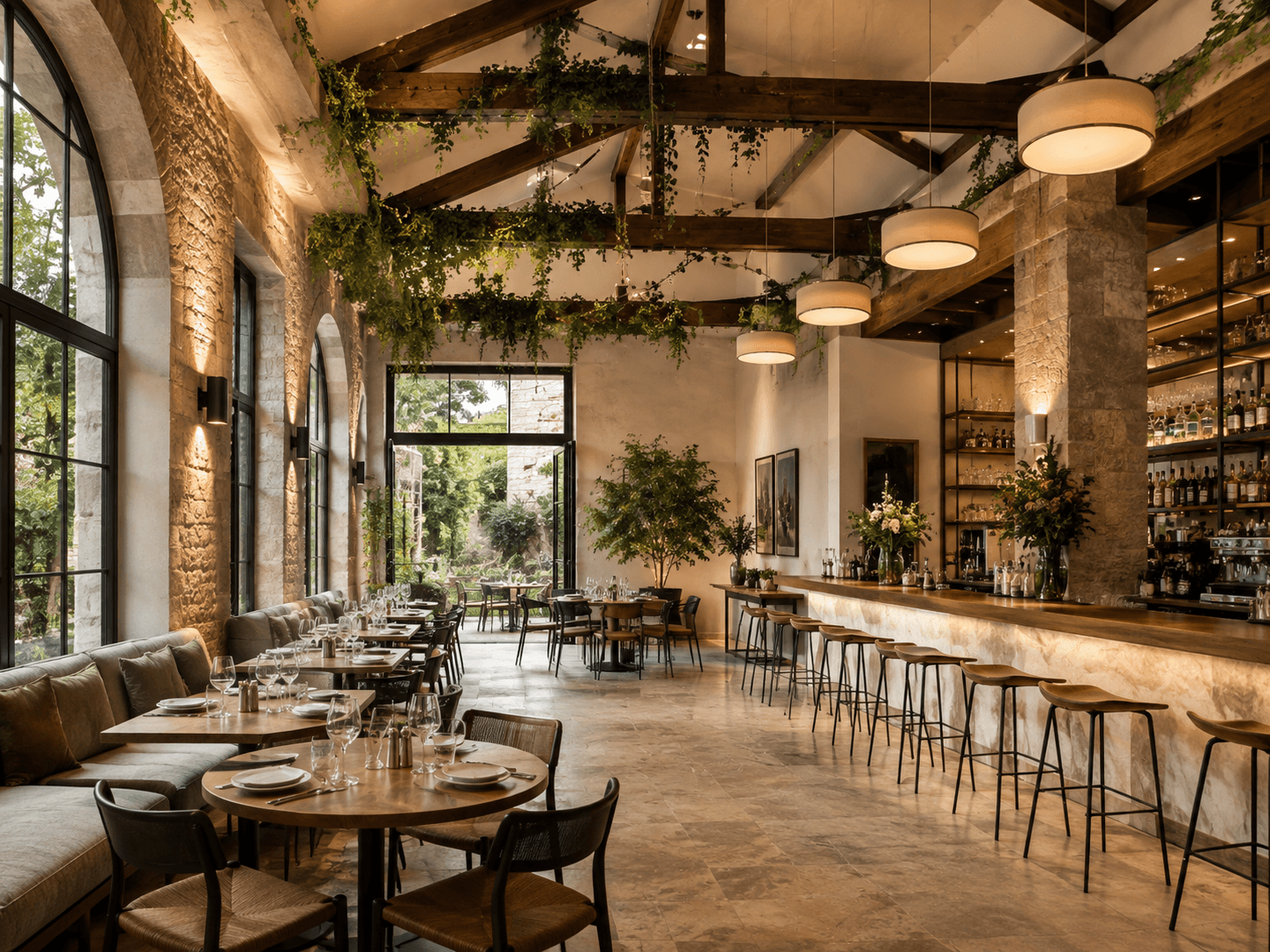 Intérieur transformé, ambiance hospitality
